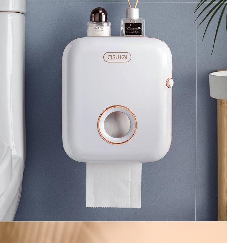 Toilet Paper Holder Stander wall mounted Adhesive Bathroom Tissue Box Holder Facial Toilet Tissue