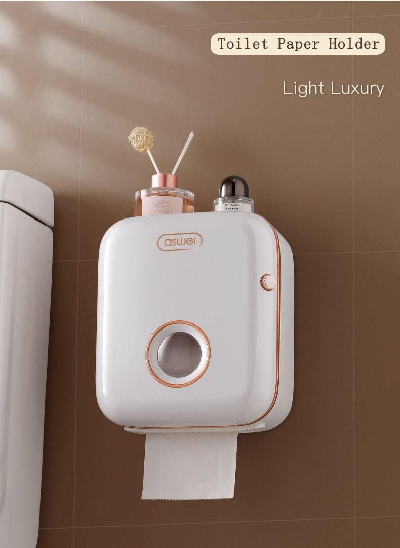 Toilet Paper Holder Stander wall mounted Adhesive Bathroom Tissue Box Holder Facial Toilet Tissue