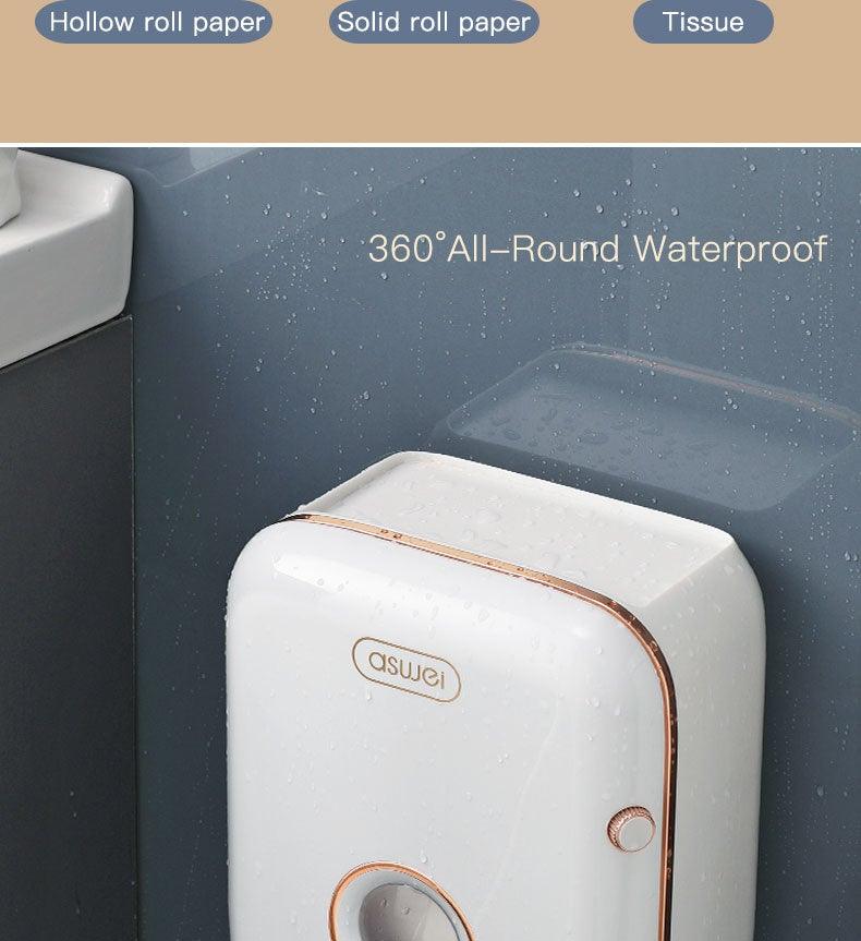 Toilet Paper Holder Stander wall mounted Adhesive Bathroom Tissue Box Holder Facial Toilet Tissue