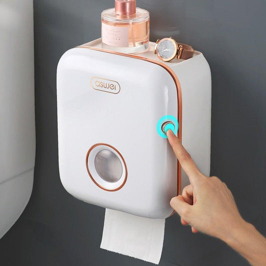 Toilet Paper Holder Stander wall mounted Adhesive Bathroom Tissue Box Holder Facial Toilet Tissue